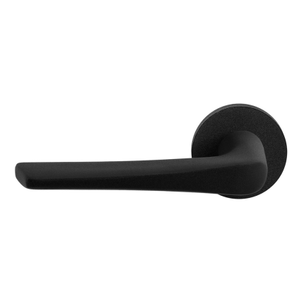 GPF deurklink op ronde rozet, Tiki, links-/ rechtswijzend, Zwart