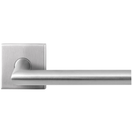 GPF1016.02R Toi deurkruk op vierkante rozet, 50x50x8mm rechtswijzend RVS