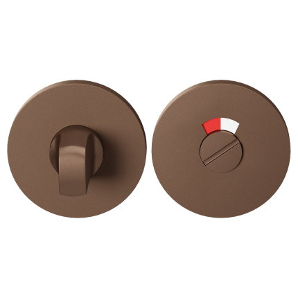 GPF0903VRA2 Bronze Blend toiletgarnituur rond 53x6mm stift 8mm met rood/wit indicator