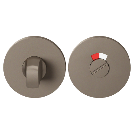 GPF0903VRA3 Mocca Blend toiletgarnituur rond 53x6mm stift 8mm met rood/wit indicator