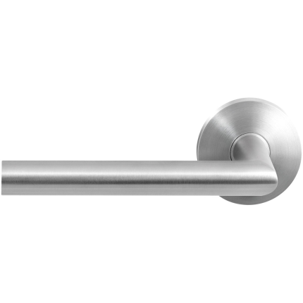 GPF1016.00L/R Toi deurkruk op ronde rozet, 50x8mm links rechtswijzend RVS