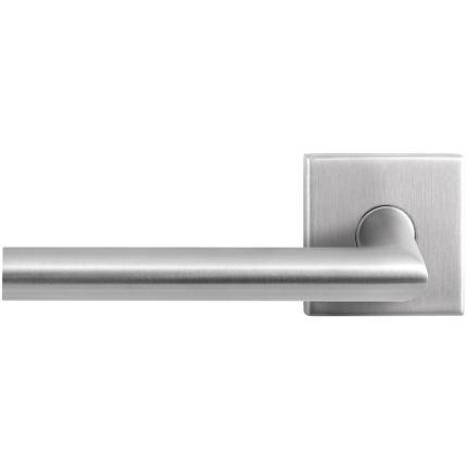 GPF1016.02L Toi deurkruk op vierkante rozet, 50x50x8mm linkswijzend RVS