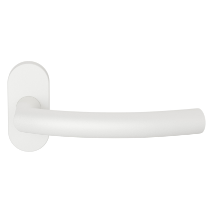 GPF1075.62-04L witte deurkruk Tonga op ovale rozet
