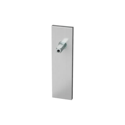 GPF1100.15.432 kortschild rechthoekig PC55 RVS geborsteld met vastgelaste knopvastzetter