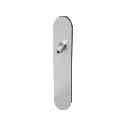 GPF1100.20.411 langschild afgerond BB72 RVS geborsteld met vastgelaste knopvastzetter