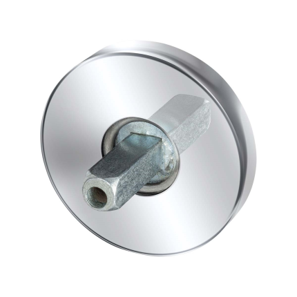 GPF1100.45.400 rozet 50x6mm RVS gepolijst met vastgelaste knopvastzetter