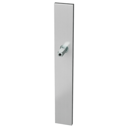 GPF1100.75.442 langschild XL rechthoekig PC72 RVS geborsteld met vastgelaste knopvastzetter