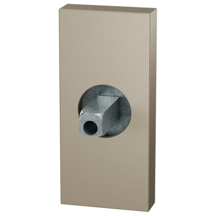 GPF1101.A4.0400 rechthoekig rozet 70x32x10mm Champagne blend met vastgelaste knopvastzetter