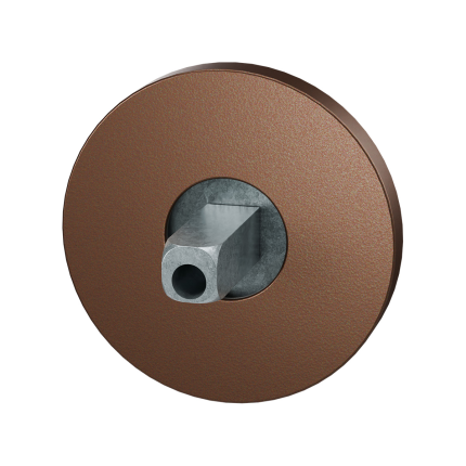 GPF1105.A2.0400 rozet 50x6mm Bronze blend met vastgelaste knopvastzetter