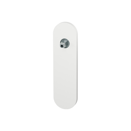 GPF1110.62.411 kortschild afgerond BB72 wit met vastgelaste knopvastzetter