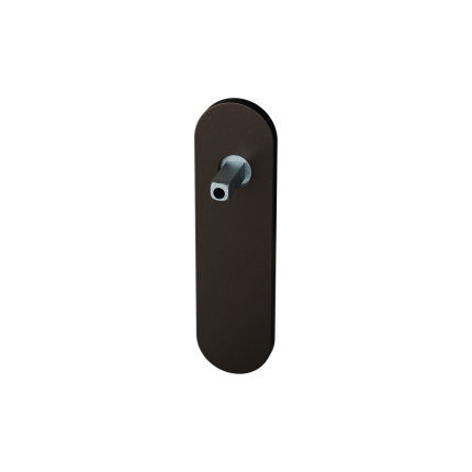 GPF1110.A1.400 kortschild afgerond blind Dark blend met vastgelaste knopvastzetter