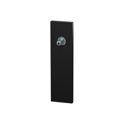 GPF1115.61.401 kortschild rechthoekig BB56 zwart met vastgelaste knopvastzetter