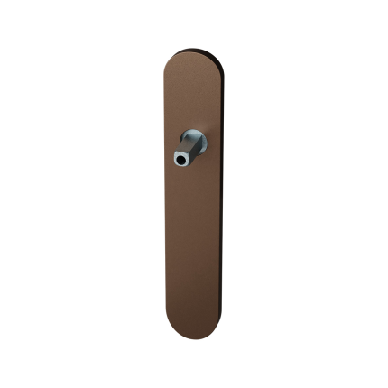 GPF1120.A2.432 langschild afgerond PC55 Bronze blend met vastgelaste knopvastzetter