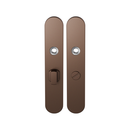 GPF1120.A2 langschild afgerond WC55/8 grote knop Bronze blend