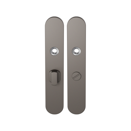 GPF1120.A3 langschild afgerond WC55/8 grote knop Mocca blend