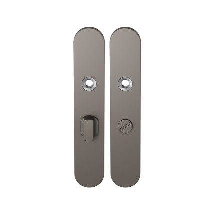 GPF1120.A3 langschild afgerond WC57/5 grote knop Mocca blend