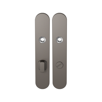 GPF1120.A3 langschild afgerond WC72/8 grote knop Mocca blend