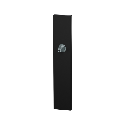 GPF1125.61.411 langschild rechthoekig BB72 zwart met vastgelaste knopvastzetter