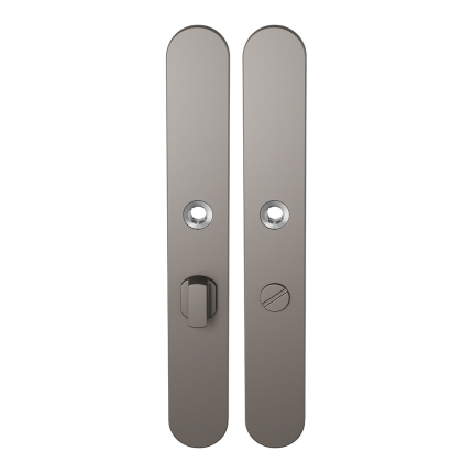 GPF1170.A3 langschild afgerond WC55/8 grote knop Mocca blend
