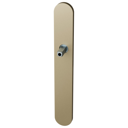 GPF1170.A4.411 langschild XL afgerond BB72 Champagne blend met vastgelaste knopvastzetter