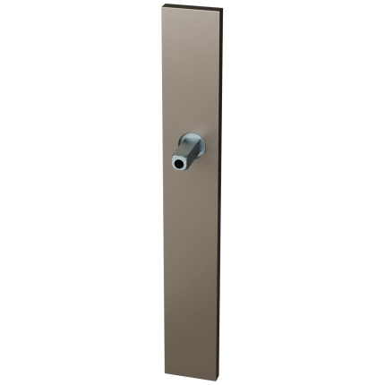 GPF1175.A3.411 langschild XL rechthoekig BB72 Mocca blend met vastgelaste knopvastzetter