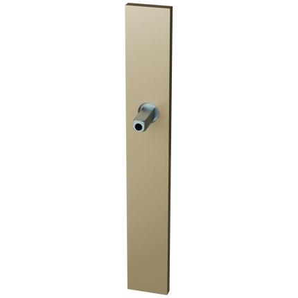 GPF1175.A4.432 langschild XL rechthoekig PC55 Champagne blend met vastgelaste knopvastzetter