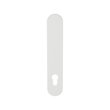 GPF1220.62L/R langschild afgerond PC92 zonder krukgat links-/ rechtsdraaiend wit