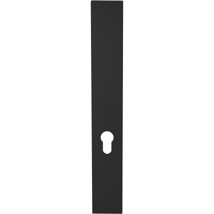 GPF1275.61L/R langschild XL rechthoekig PC55 zonder krukgat links-/ rechtsdraaiend zwart