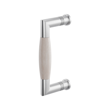 GPF4942.09A deurgreep Ika RVS geborsteld/eiken whitewash haaks 130x60/114mm