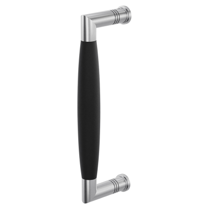 GPF4951.09C deurgreep Ika RVS geborsteld/zwart haaks 207x63/191mm