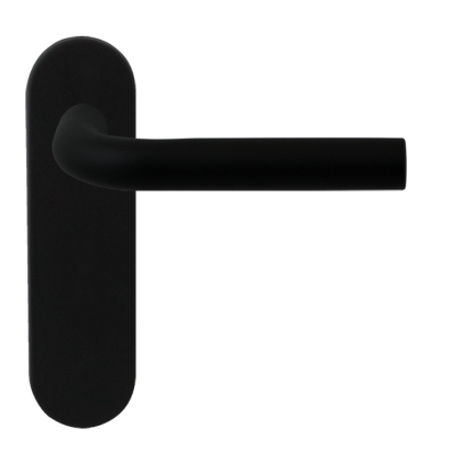 GPF8200.10 Aka deurkruk op kortschild zwart blind