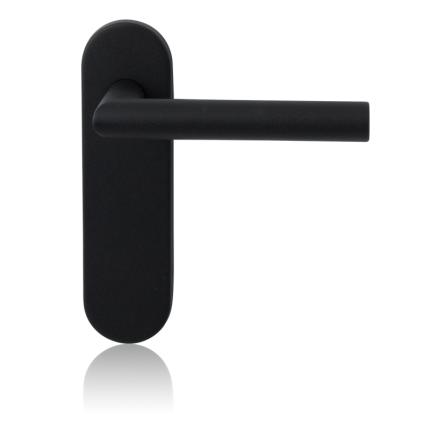 GPF8210.10 Toi deurkruk op kortschild zwart blind