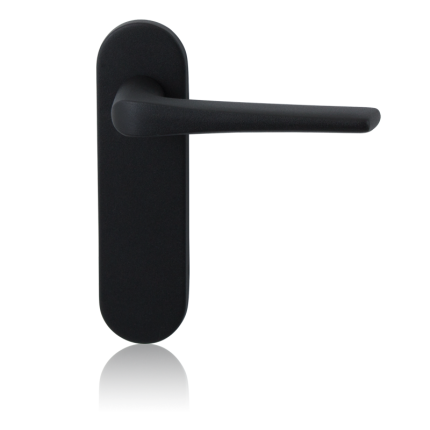 GPF8230.10 Tiki deurkruk op kortschild zwart PC72
