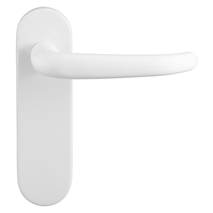 GPF8252.50R Tino deurkruk op kortschild wit rechtswijzend PC72