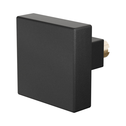 GPF8856.61 vierkante knop 53x53x16mm t.b.v. veiligheidsschilden vast Zwart
