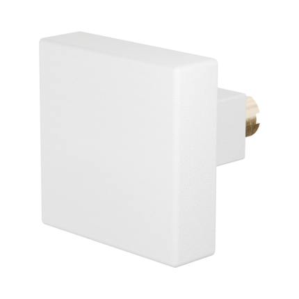 GPF8856.62 wit vierkante knop 53x53x16mm t.b.v. veiligheidsschilden vast incl. wisselstift