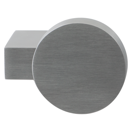 GPF9206.09 RVS mat massief kort verkropte knop rond 69/52x13mm t.b.v. veiligheidsschilden vast incl. wisselstift