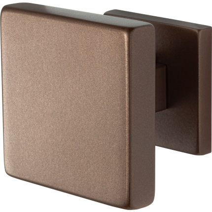 GPF9825.A2 vierkante voordeurknop op rozet Bronze blend 70x70 mm