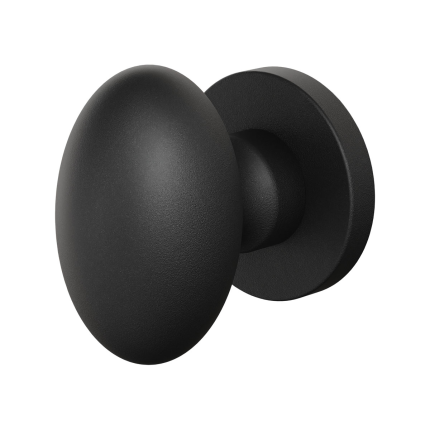 GPF9851.61-00 Zwart ei-knop S5 62mm met wisselstift op ronde rozet