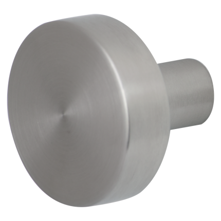 GPF9852 09 vlakke knop 52x16mm t b v veiligheidsschilden vast RVS matgeborsteld