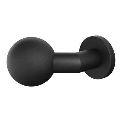 GPF9853.61-00 Zwart verkropte kogelknop S5 55mm op ronde rozet