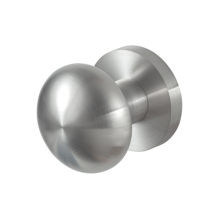 GPF9859.09-00 RVS geborsteld paddenstoel knop S5 52mm incl. wisselstift op rond rozet