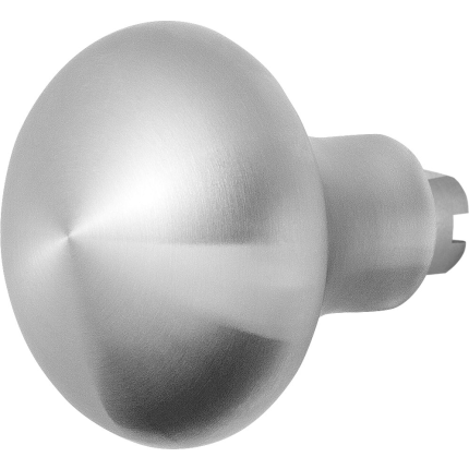 GPF9859.09 Paddenstoel knop veiligheidsschilden vast RVS geborsteld 52mm
