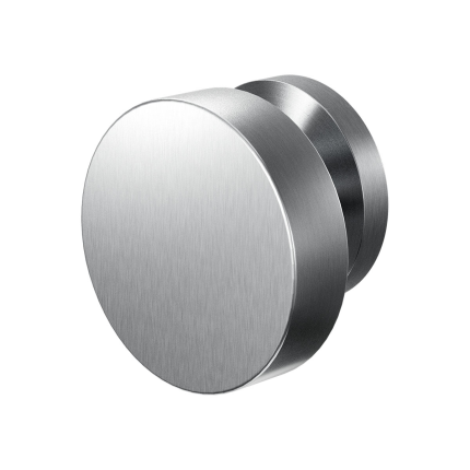 GPF9860.09-00R RVS mat excentrische knop S5 60x16mm met wisselstift op ronde rozet rechts