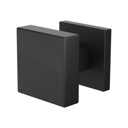 GPF9948.61-02L Zwart vierkante knop S1 53x53x16mm draaibaar met vierkant rozet links