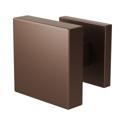 GPF9950.A2-02 Bronze blend vierkante knop 60x60x16mm met vierkant rozet