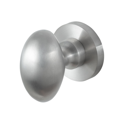 GPF9951.09-00 RVS mat ei-knop S2 62mm met knopvastzetter met ronde rozet