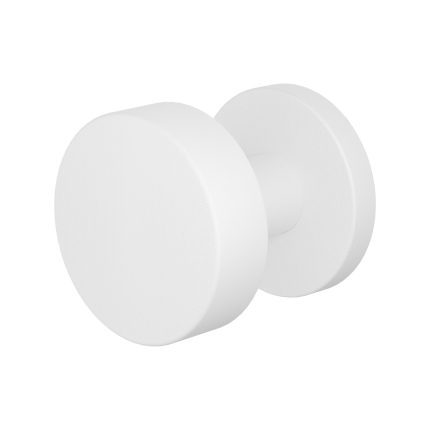 GPF9952.62-00 Wit vlakke knop S2 52x16mm met knopvastzetter met ronde rozet