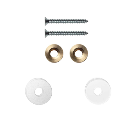 GPF996962EB19 enkele greep bevestigingsset wit op hout blinde montage 19x2mm