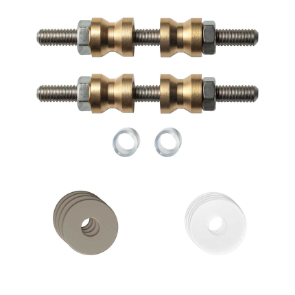 GPF9969A3DB glasdeur bevestigingsset t.b.v. grepen met dubbelzijdige bevestiging Mocca blend rozet